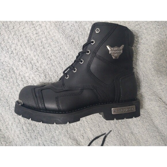 Harley-Davidson Men\'s Stealth Motorcycle Boots. Patch Lace Black Riding D91642 main image 9